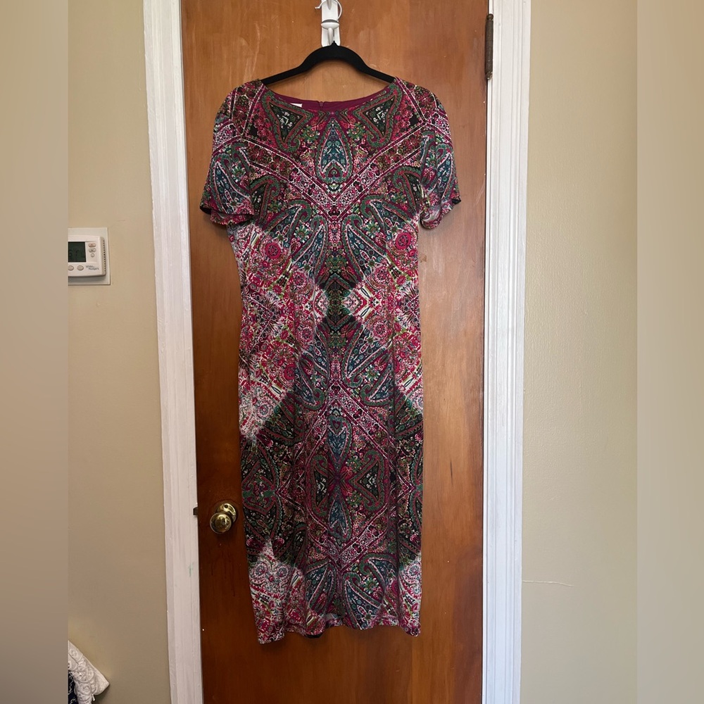 London Times Multicolor Patterned Women's Dress Size 12. Z2